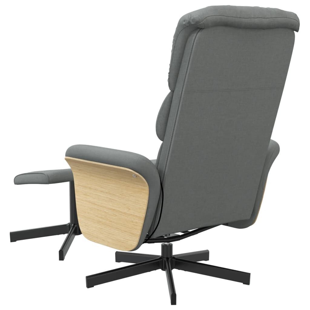 Massage Recliner Chair with Footstool Dark Grey Fabric Price