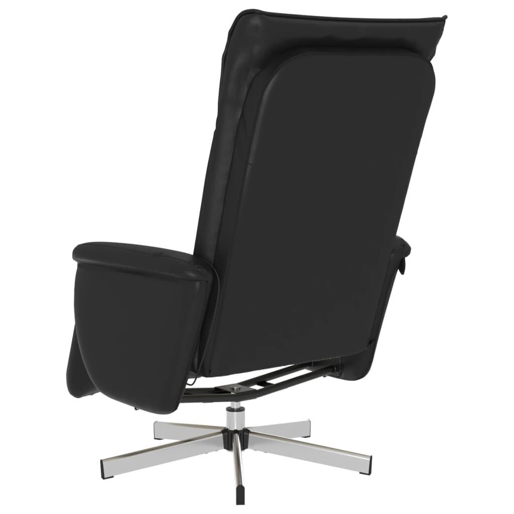 Massage Recliner Chair with Footrest Black Faux Leather Price