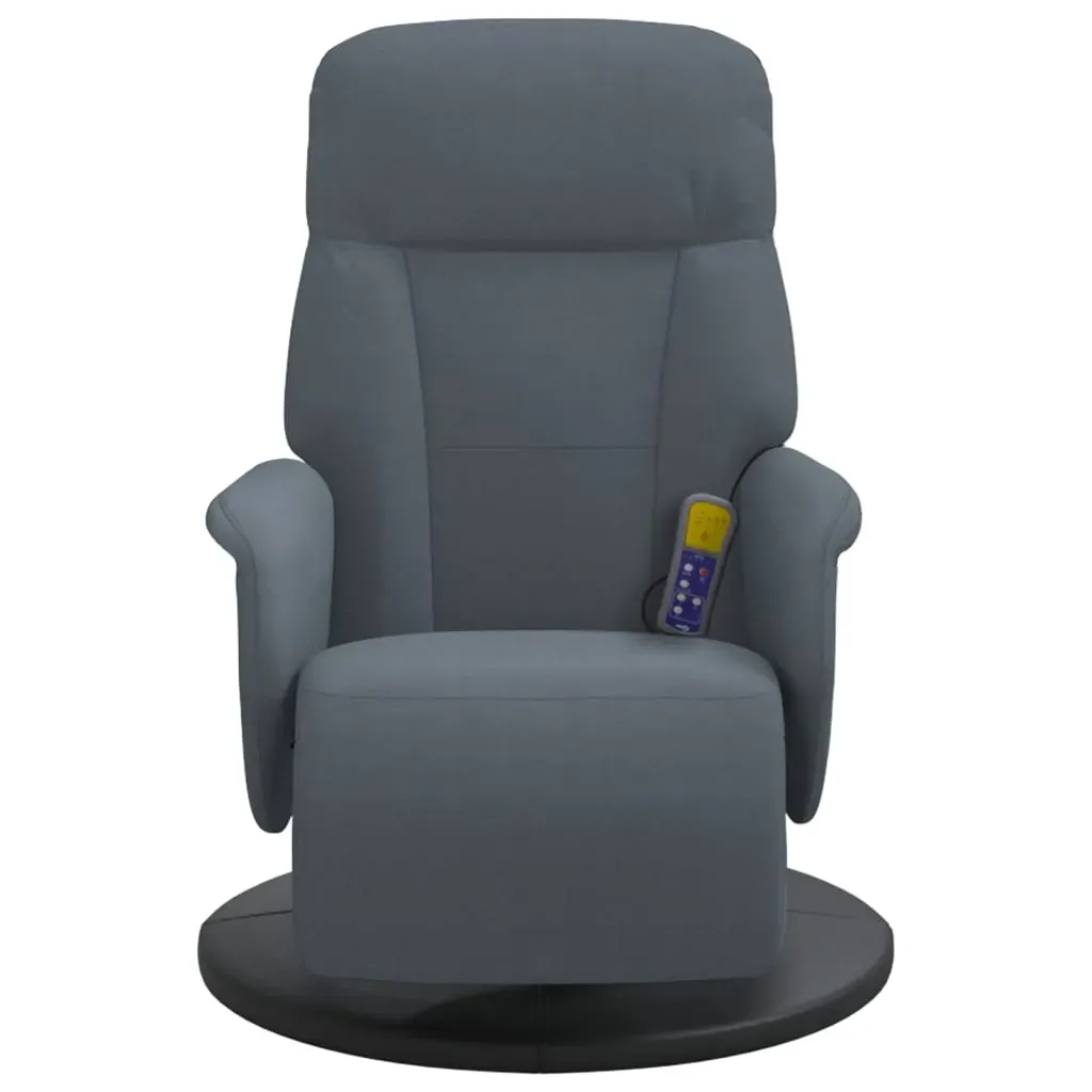 Massage Recliner Chair with Footrest Dark Grey Velvet Price
