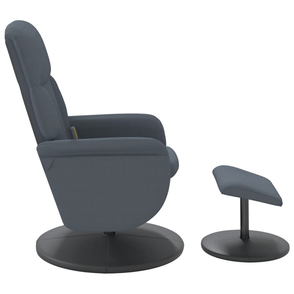 Massage Recliner Chair with Footstool Dark Grey Velvet Price