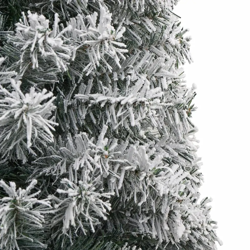 Slim Christmas Tree with Stand and Flocked Snow 270 cm PVC Price