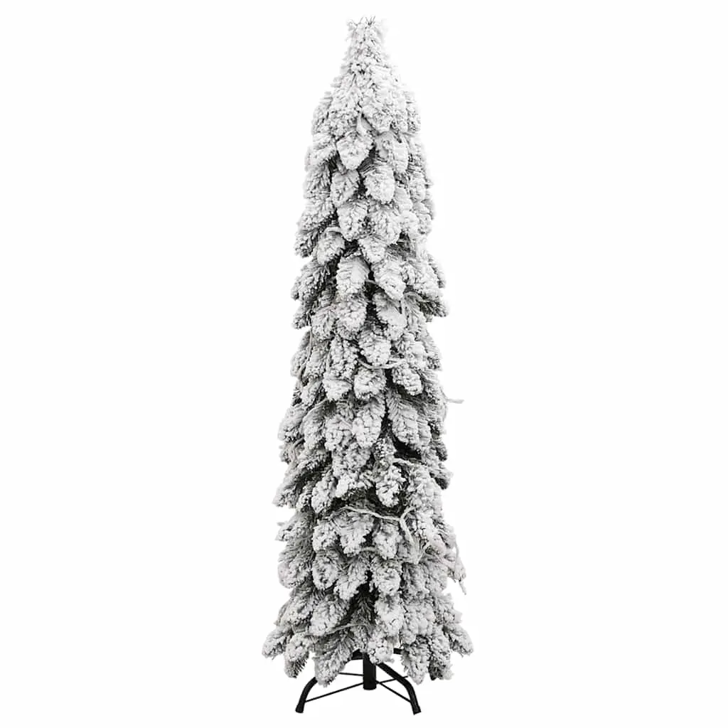 Artificial Pre-lit Christmas Tree with 60 LEDs and Flocked Snow 120 cm Price