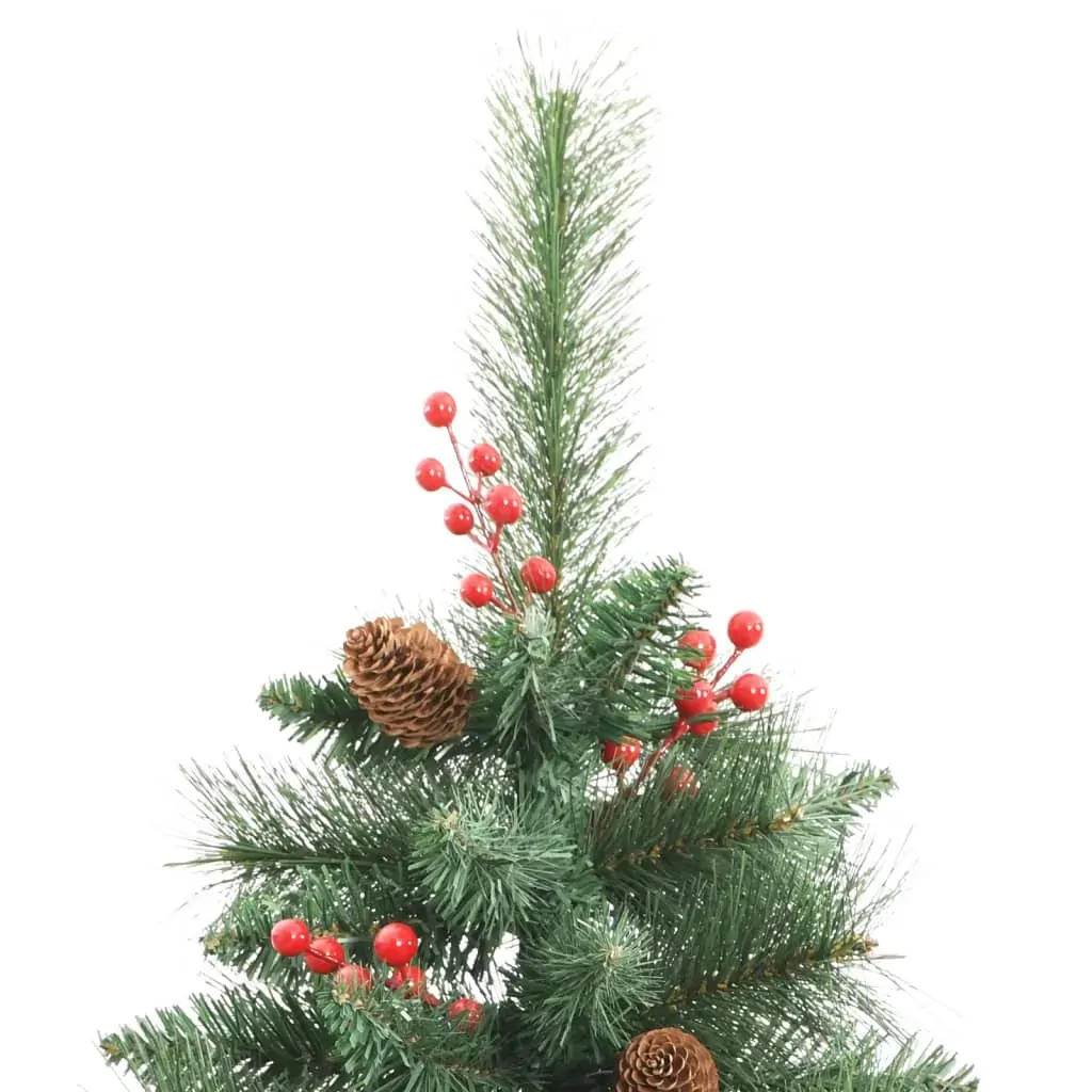 Artificial Hinged Christmas Tree with Cones and Berries 180 cm Price