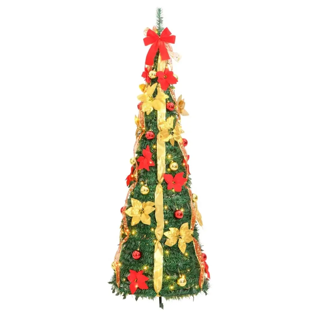 Artificial Christmas Tree Pop-up 150 LEDs Green 180 cm Price