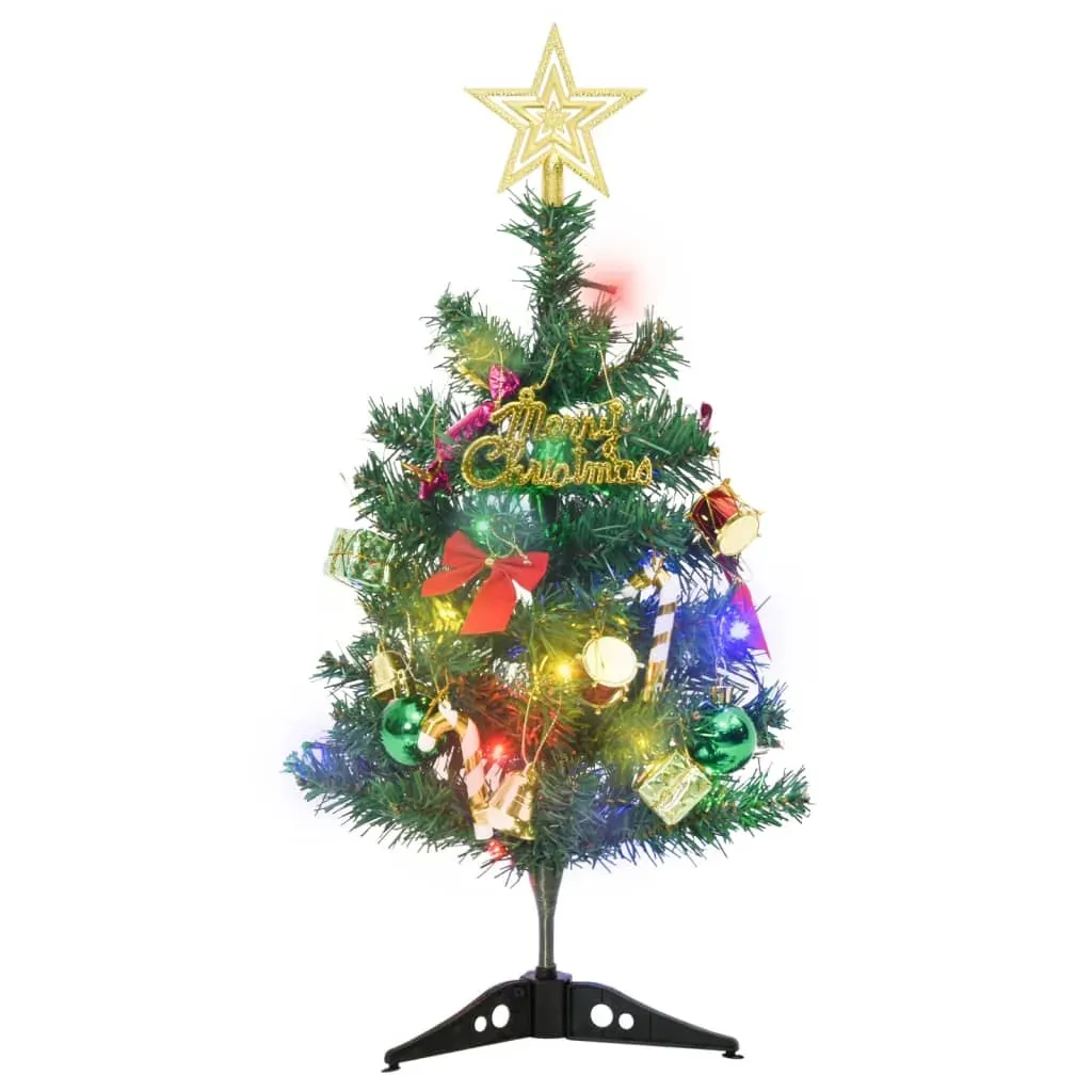 Mini Artificial Pre-lit Christmas Tree with 20 LEDs Green 45 cm Price