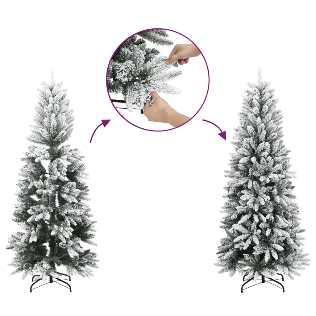 Artificial Hinged Christmas Tree with Flocked Snow 120 cm Price