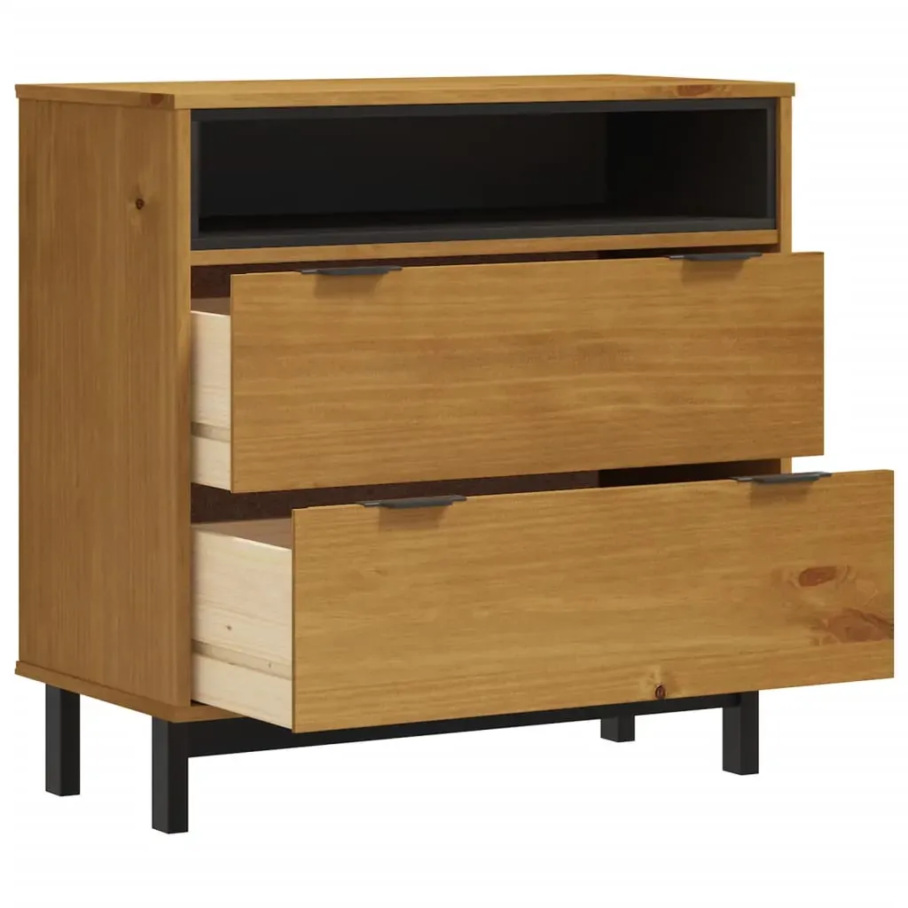 Drawer Cabinet FLAM 80x40x80 cm Solid Wood Pine Price