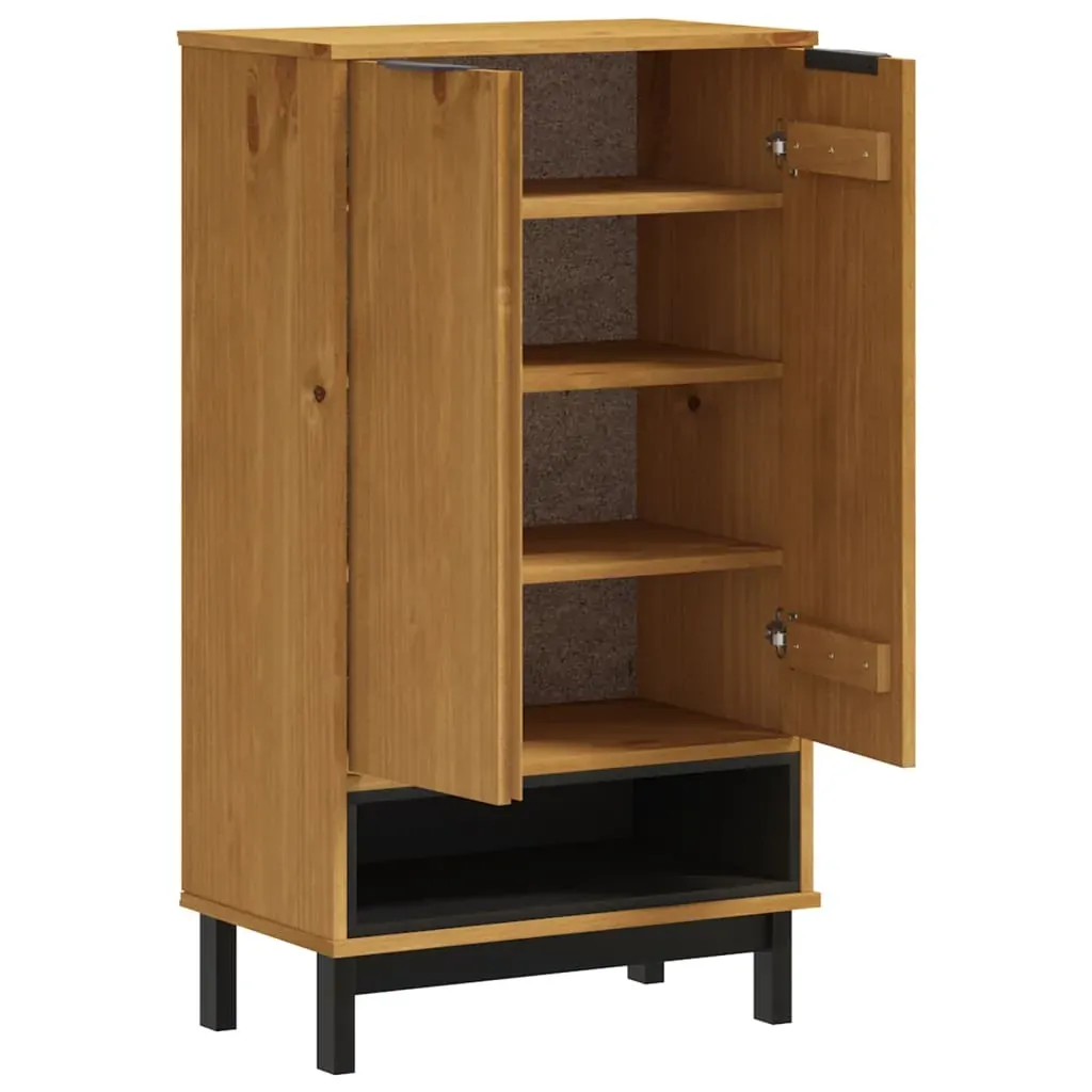 Shoe Cabinet FLAM 59.5x35x107 cm Solid Wood Pine Price