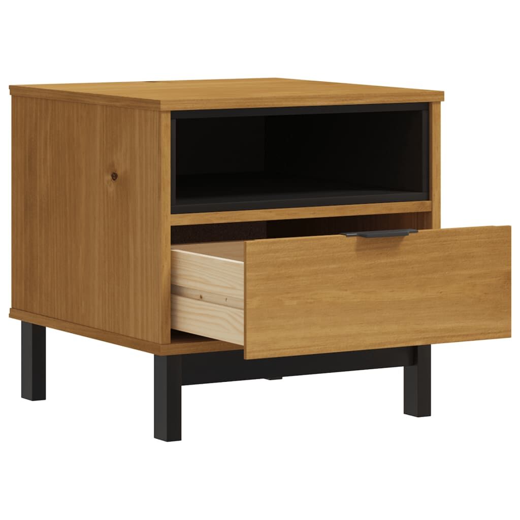 Side Table FLAM 50x50x50 cm Solid Wood Pine Price