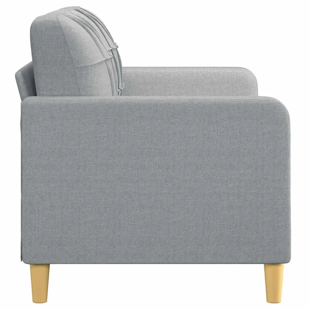 2-Seater Sofa Light Grey 140 cm Fabric Price