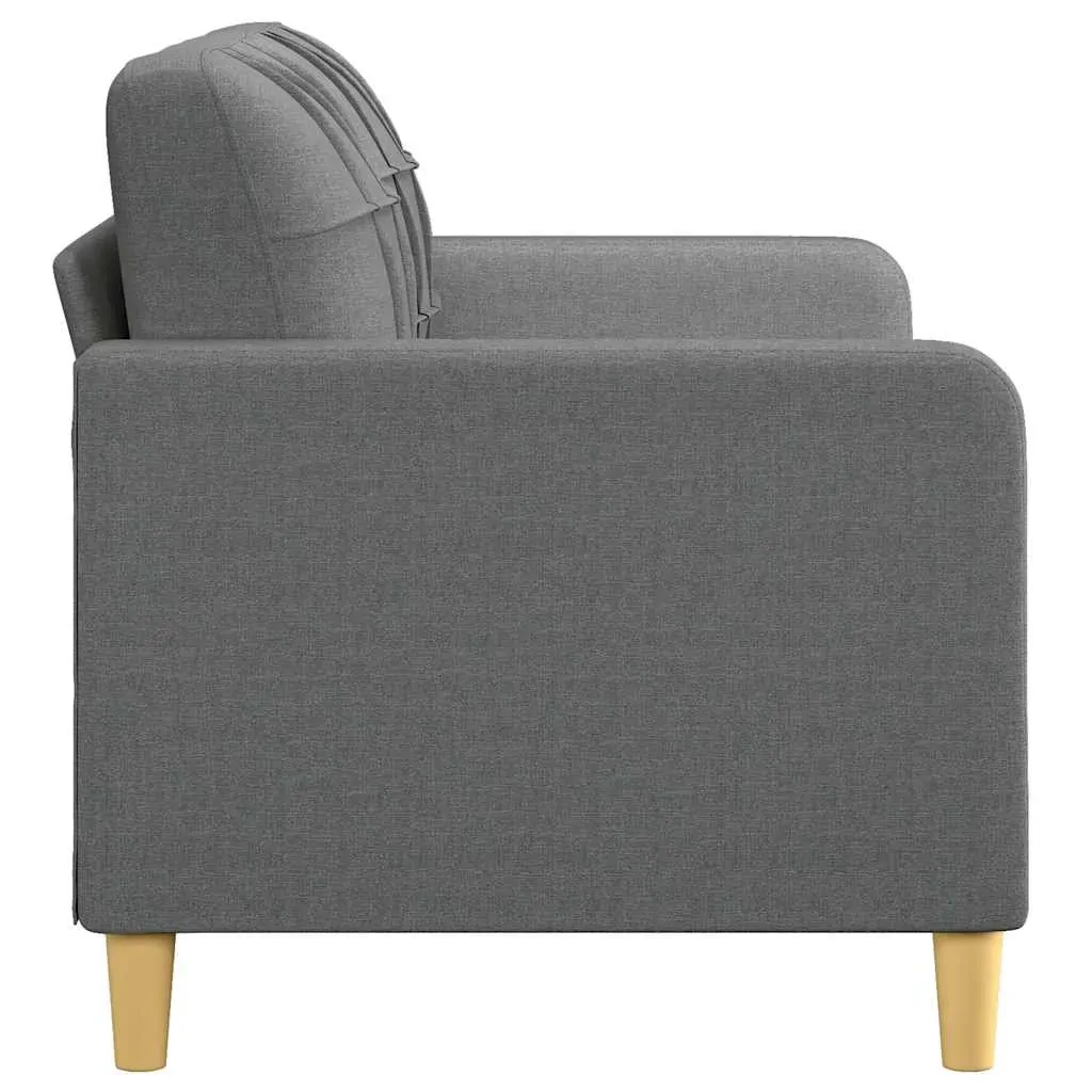 2-Seater Sofa Dark Grey 140 cm Fabric Price
