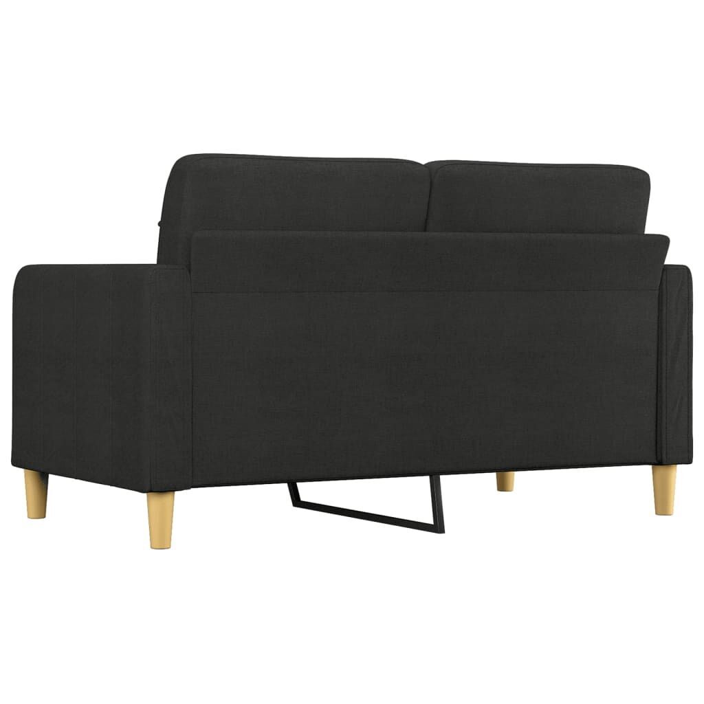 2-Seater Sofa Black 140 cm Fabric Price