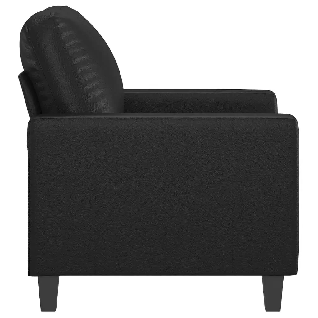 Sofa Chair Black 60 cm Faux Leather Price