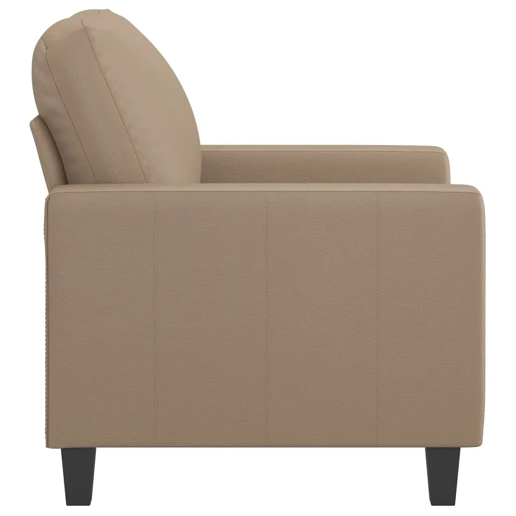 Sofa Chair Cappuccino 60 cm Faux Leather Price