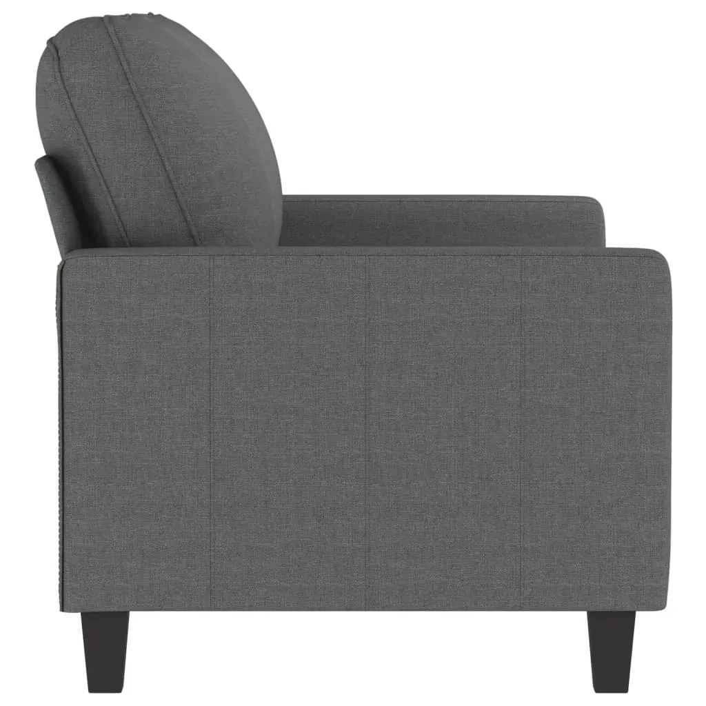 2-Seater Sofa Dark Grey 120 cm Fabric Price