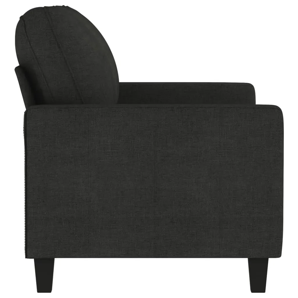 2-Seater Sofa Black 120 cm Fabric Price