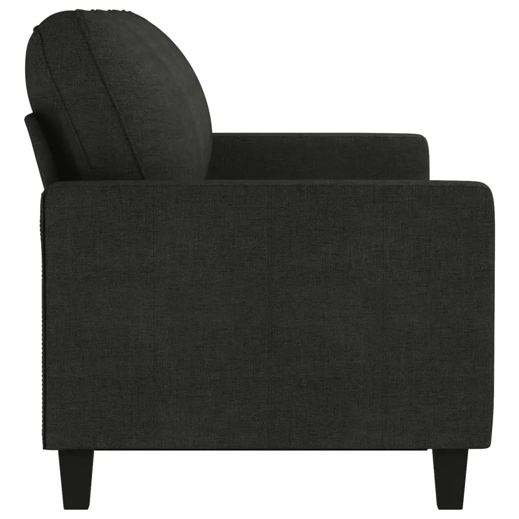 3-Seater Sofa Black 180 cm Fabric Price