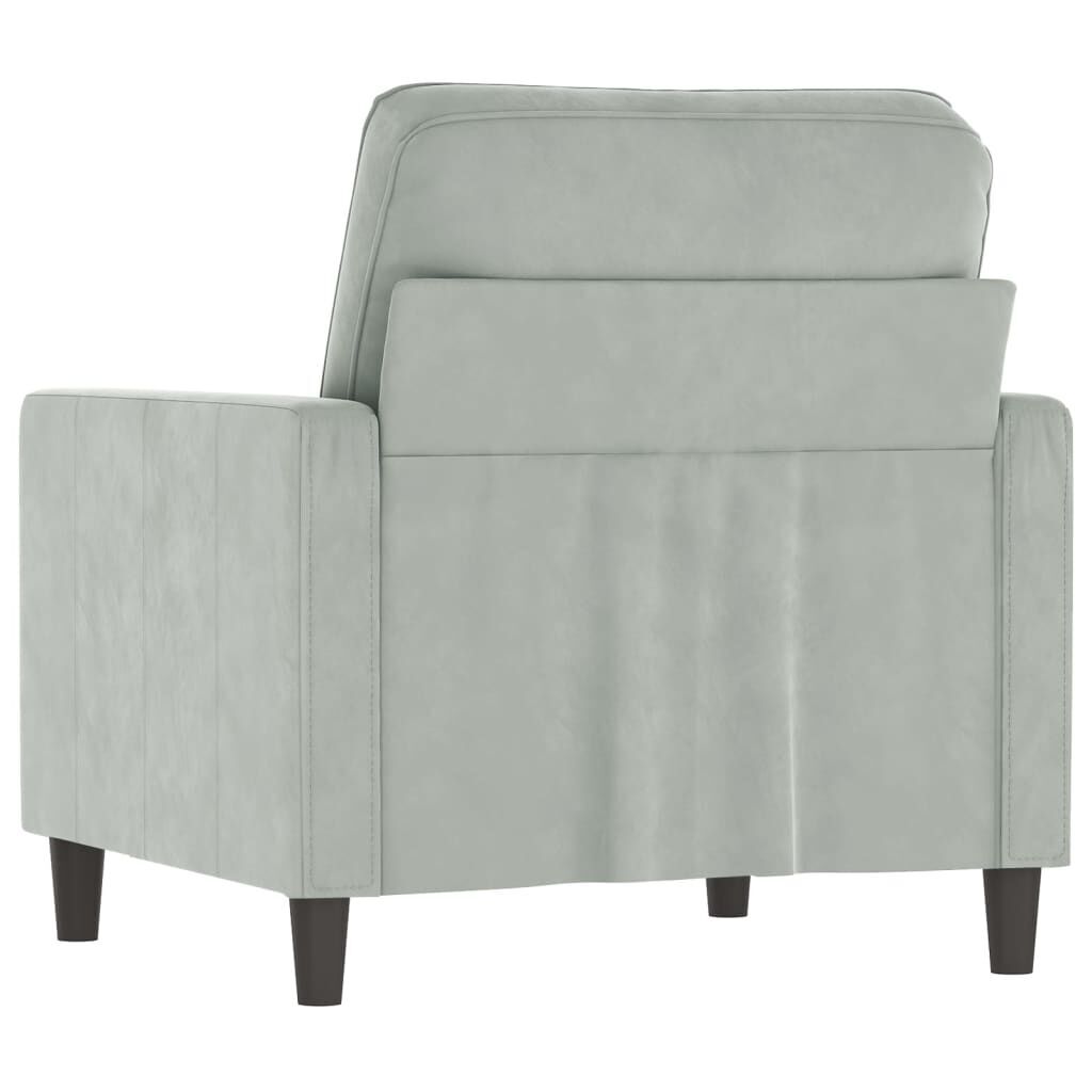 Sofa Chair Light Grey 60 cm Velvet Price