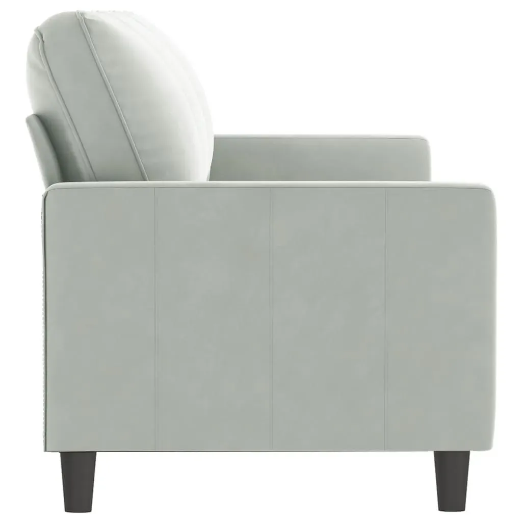 3-Seater Sofa Light Grey 180 cm Velvet Price