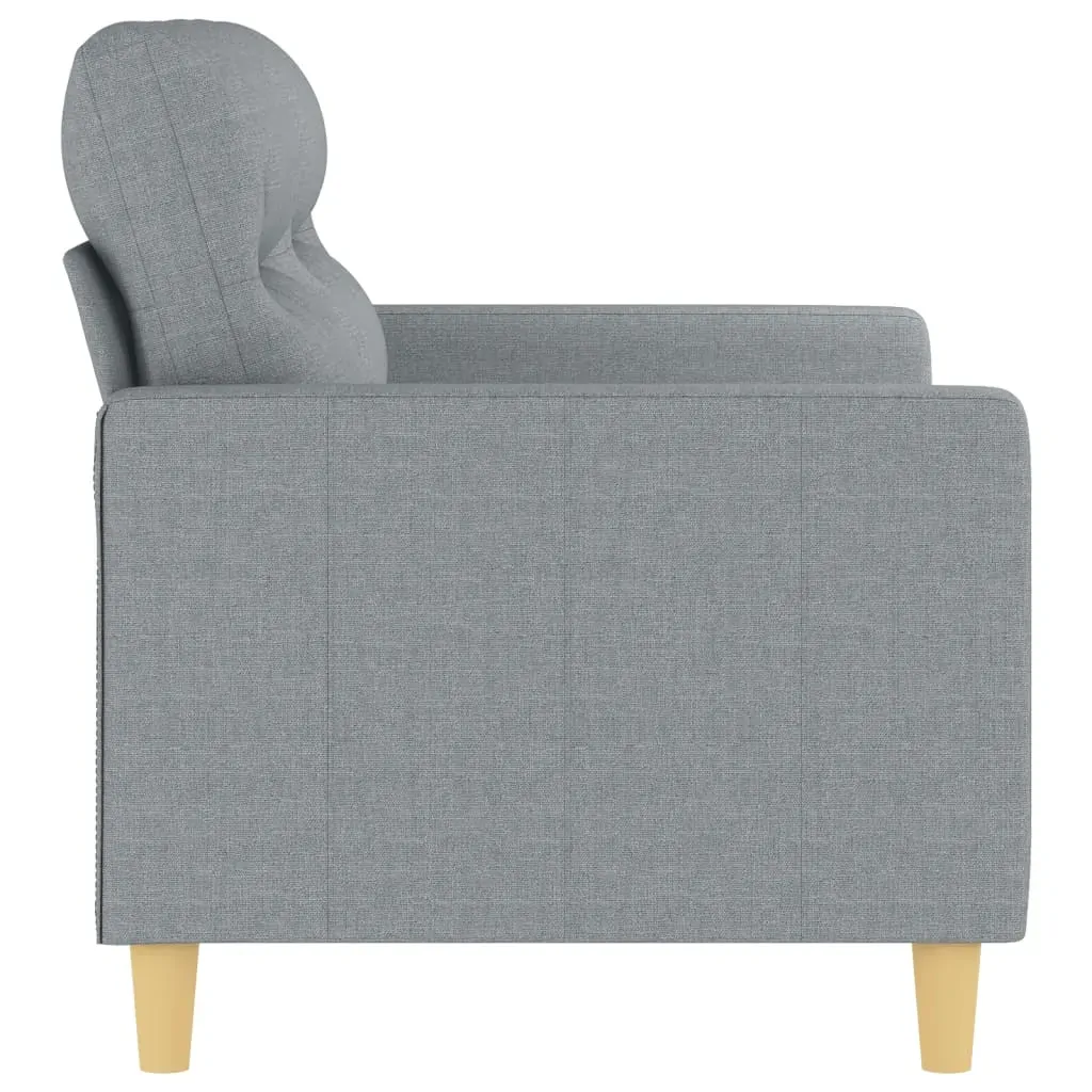 2-Seater Sofa Light Grey 120 cm Fabric Price
