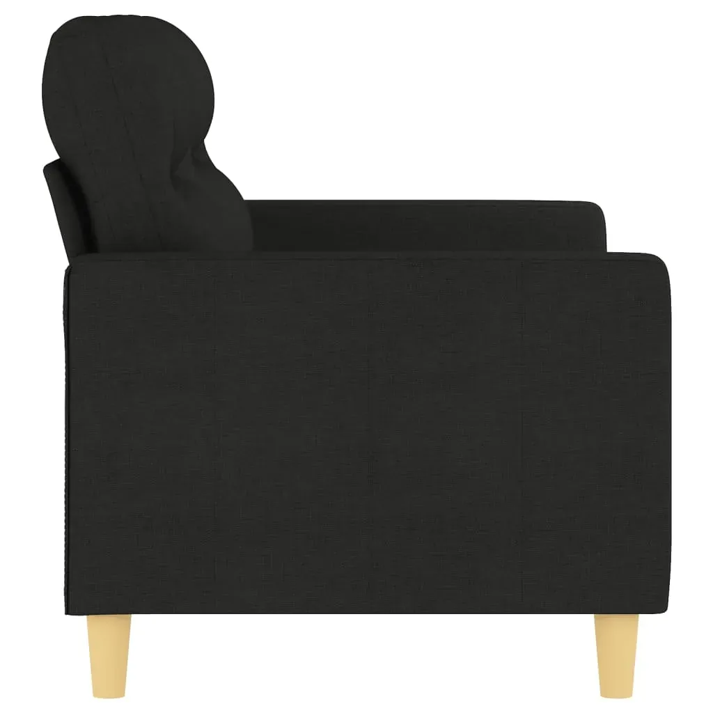 2-Seater Sofa Black 120 cm Fabric Price
