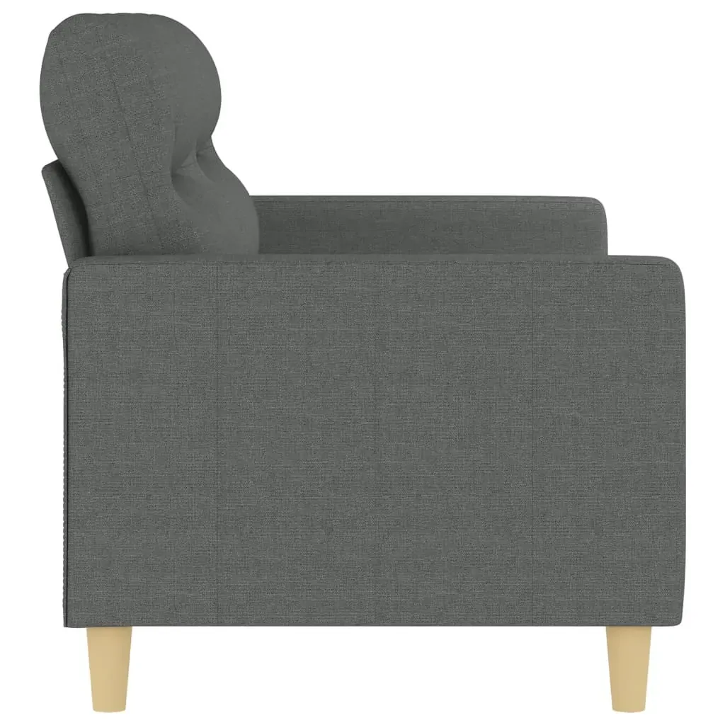 2-Seater Sofa Dark Grey 140 cm Fabric Price