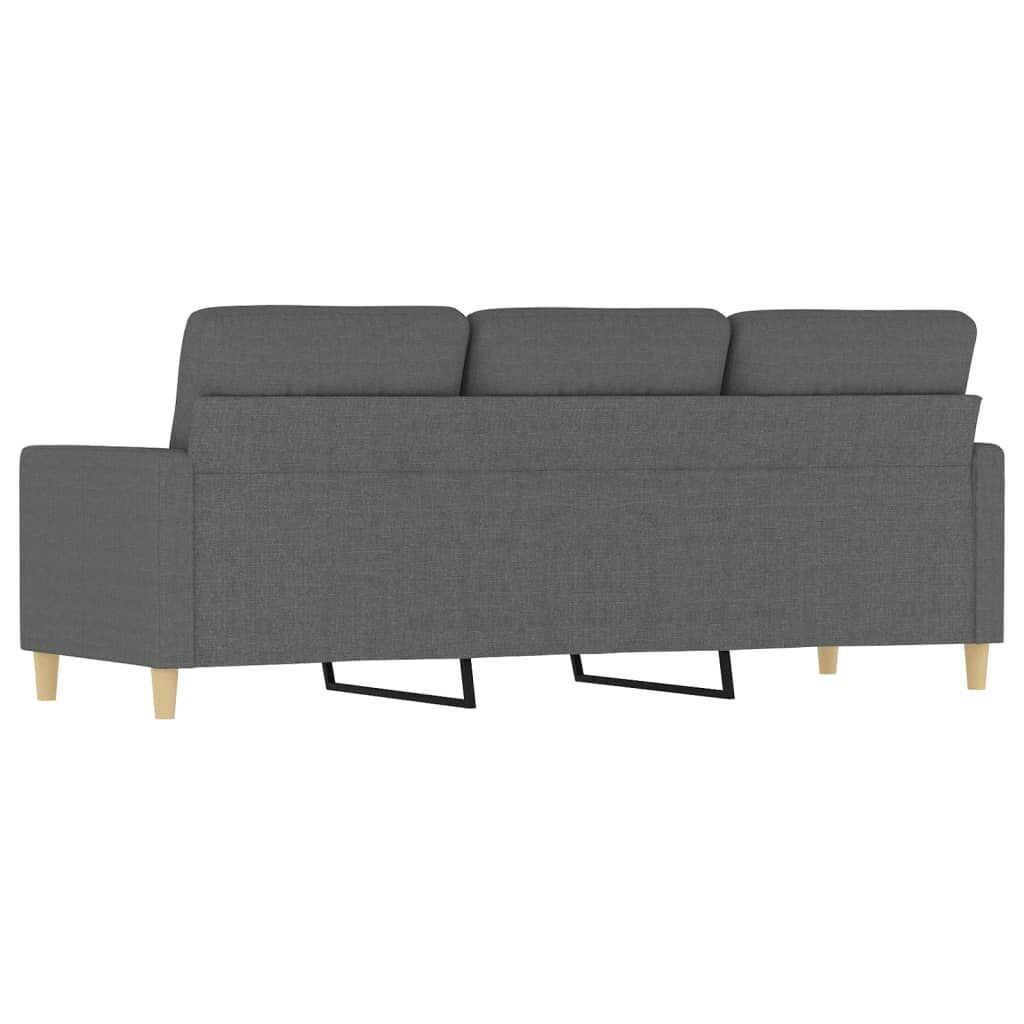 3-Seater Sofa Dark Grey 180 cm Fabric Price