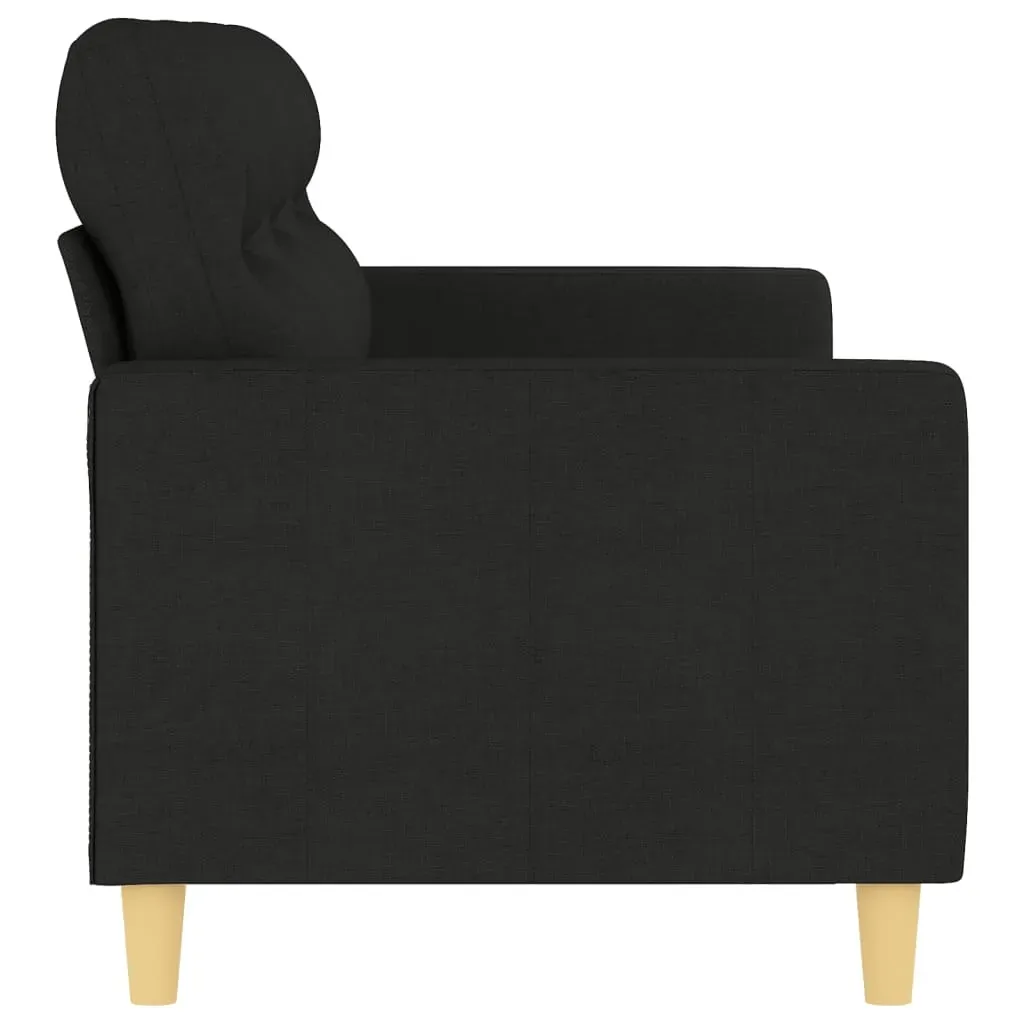3-Seater Sofa Black 180 cm Fabric Price