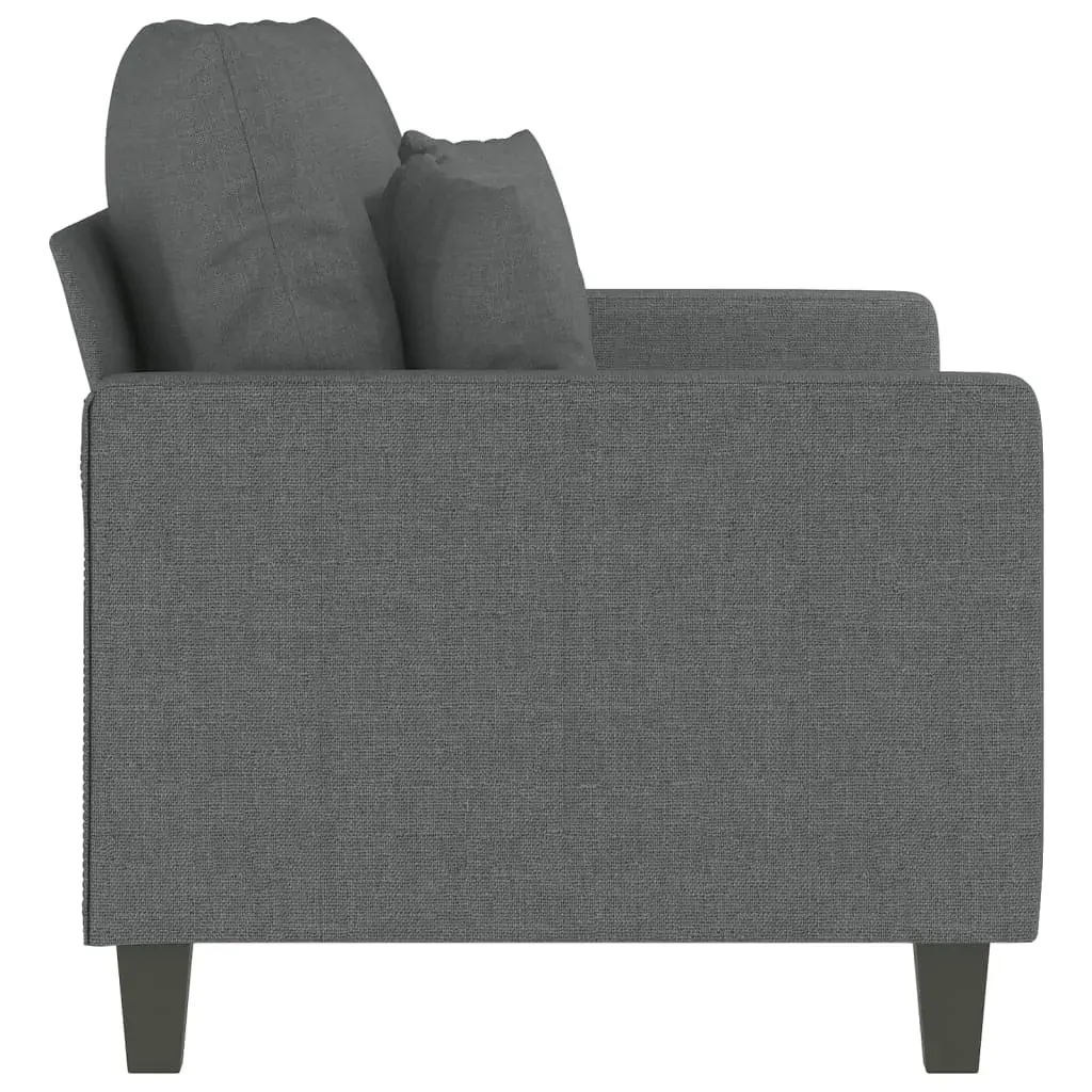 2-Seater Sofa Dark Grey 120 cm Fabric Price