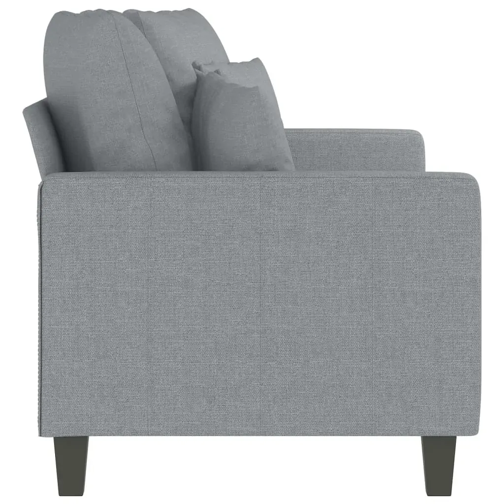 2-Seater Sofa Light Grey 140 cm Fabric Price