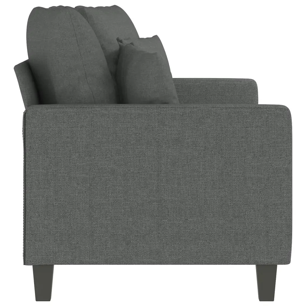 2-Seater Sofa Dark Grey 140 cm Fabric Price