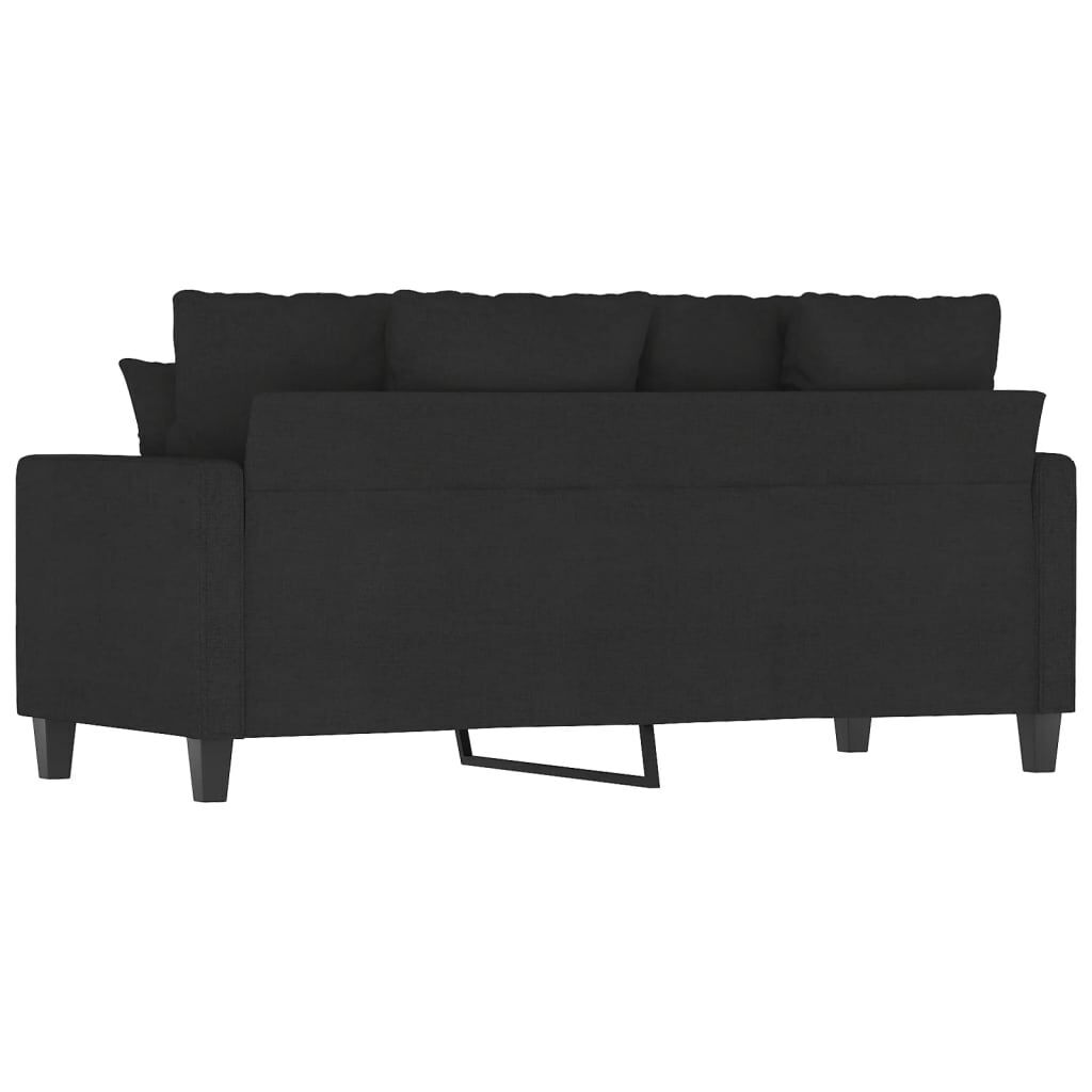 2-Seater Sofa Black 140 cm Fabric Price