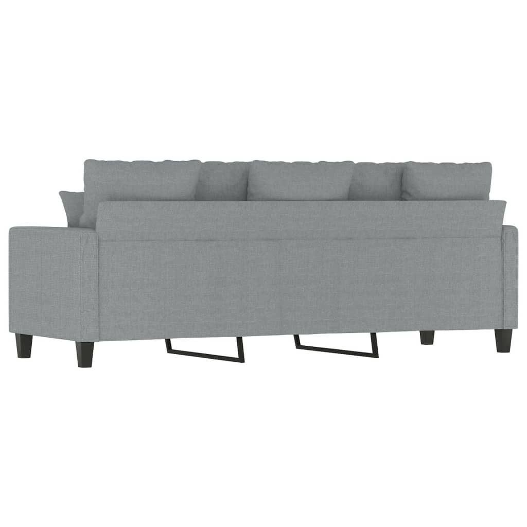 3-Seater Sofa Light Grey 180 cm Fabric Price
