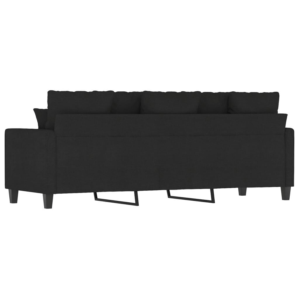 3-Seater Sofa Black 180 cm Fabric Price