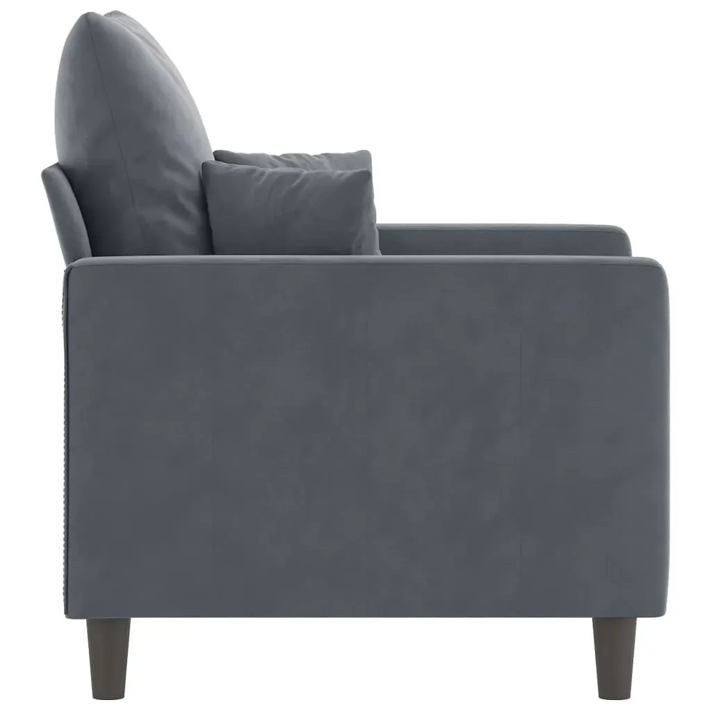 Sofa Chair Dark Grey 60 cm Velvet Price