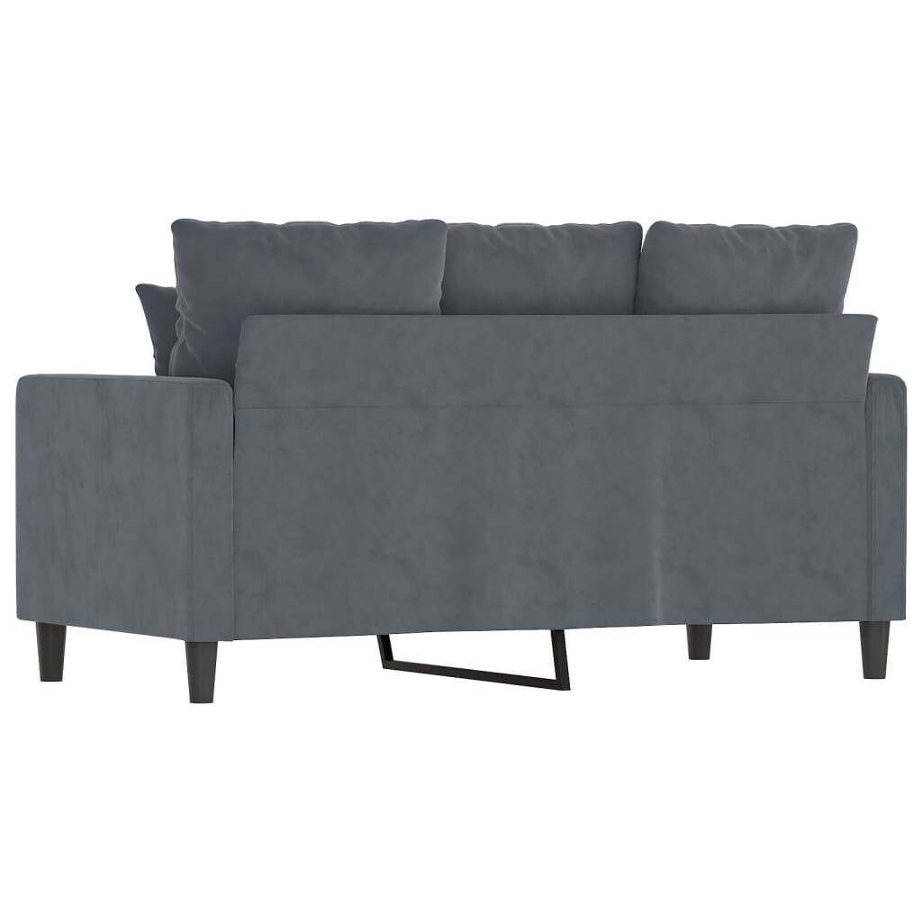 2-Seater Sofa Dark Grey 120 cm Velvet Price
