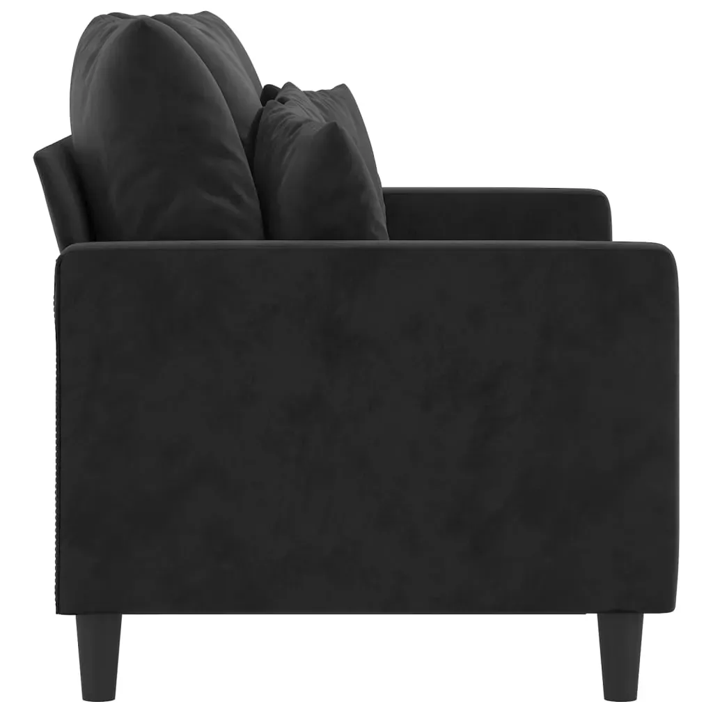 2-Seater Sofa Black 120 cm Velvet Price