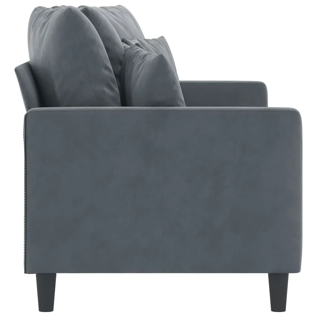 2-Seater Sofa Dark Grey 140 cm Velvet Price