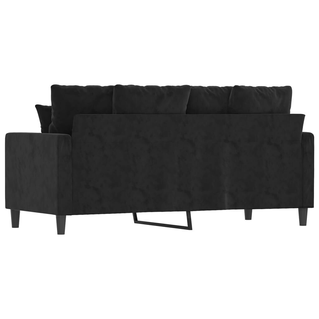 2-Seater Sofa Black 140 cm Velvet Price