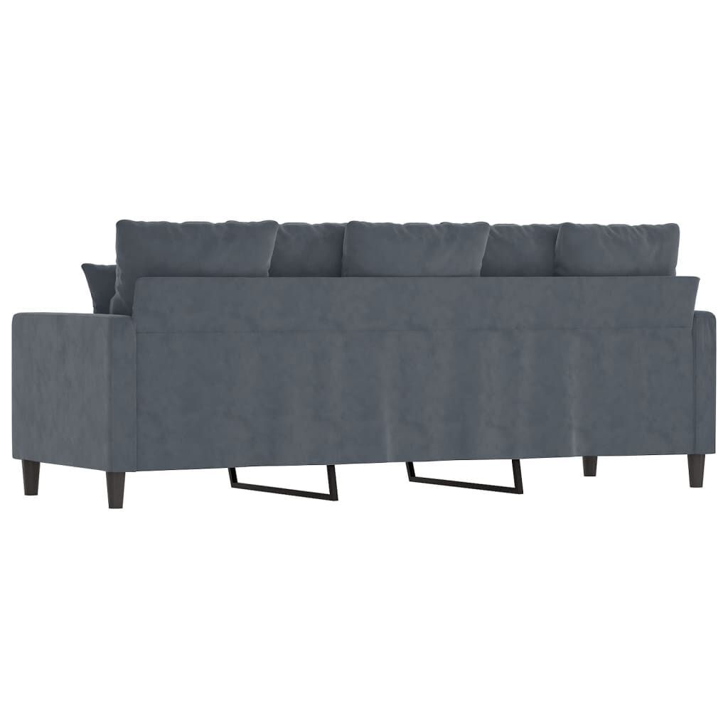 3-Seater Sofa Dark Grey 180 cm Velvet Price