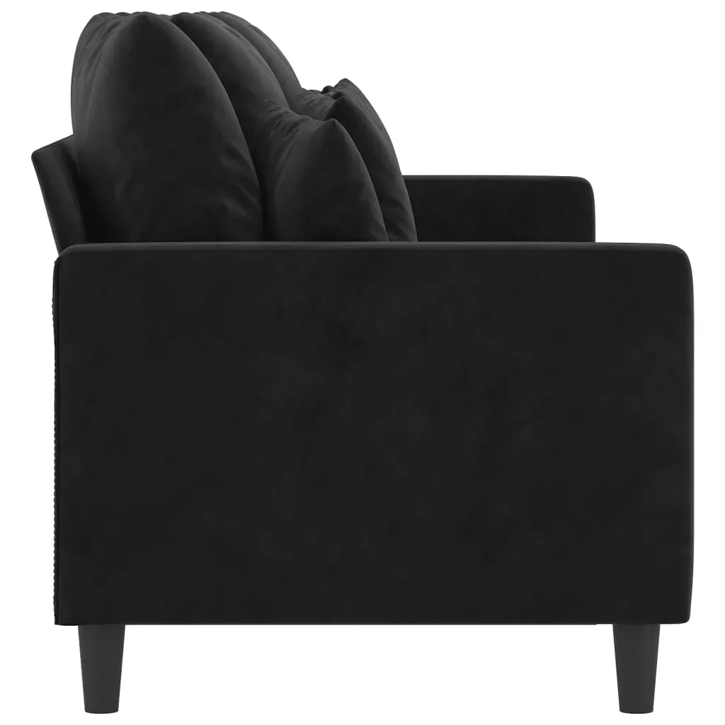 3-Seater Sofa Black 180 cm Velvet Price