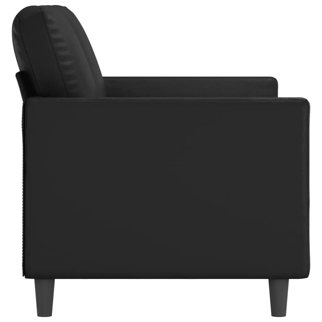 2-Seater Sofa Black 120 cm Faux Leather Price