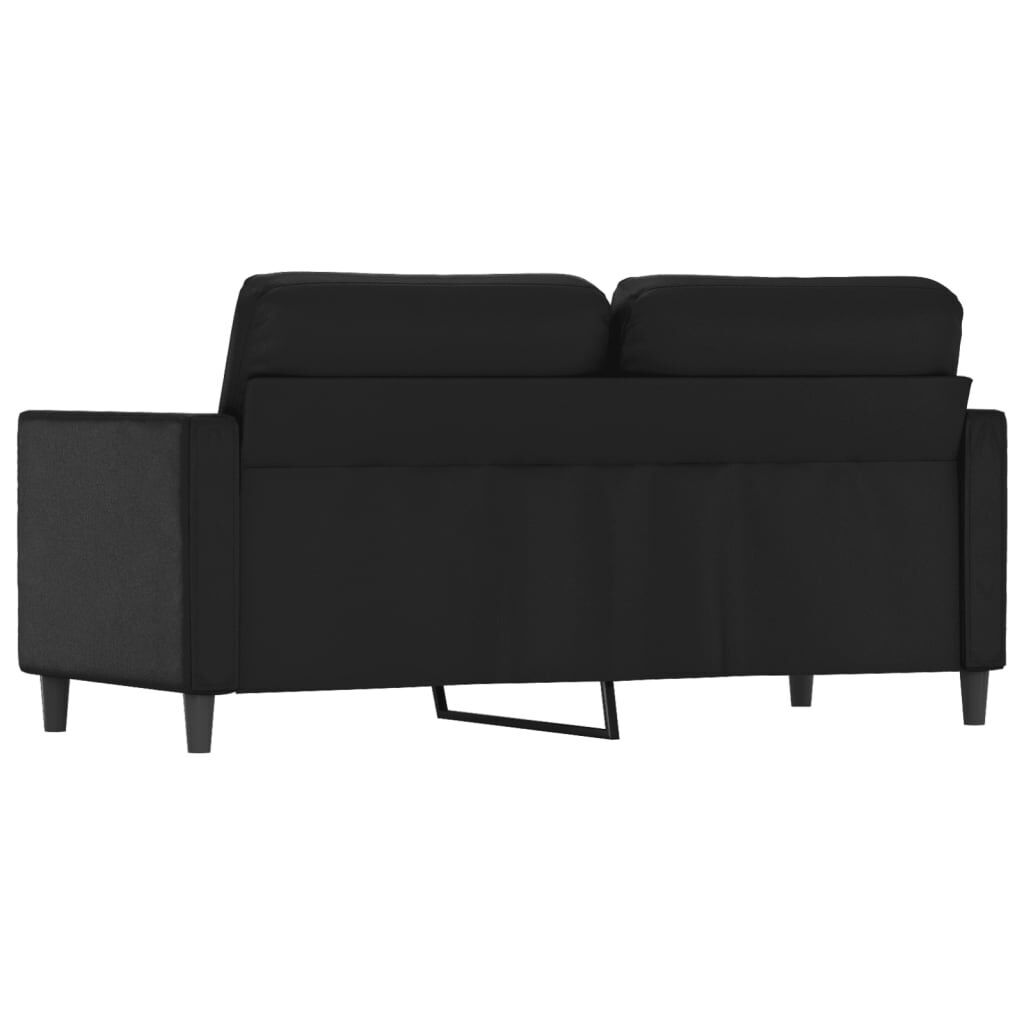 2-Seater Sofa Black 140 cm Faux Leather Price