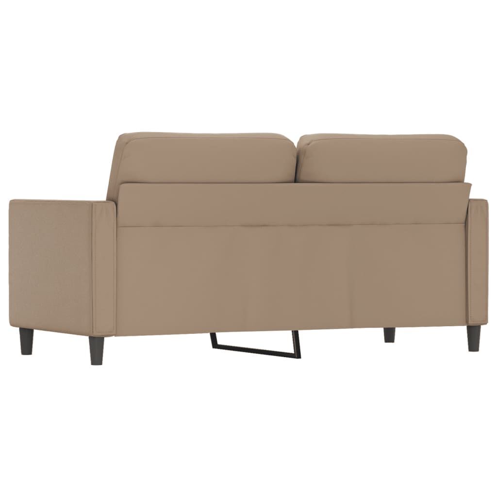 2-Seater Sofa Cappuccino 140 cm Faux Leather Price