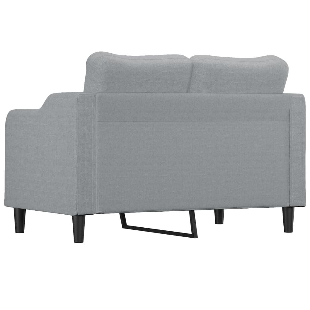 2-Seater Sofa Light Grey 120 cm Fabric Price
