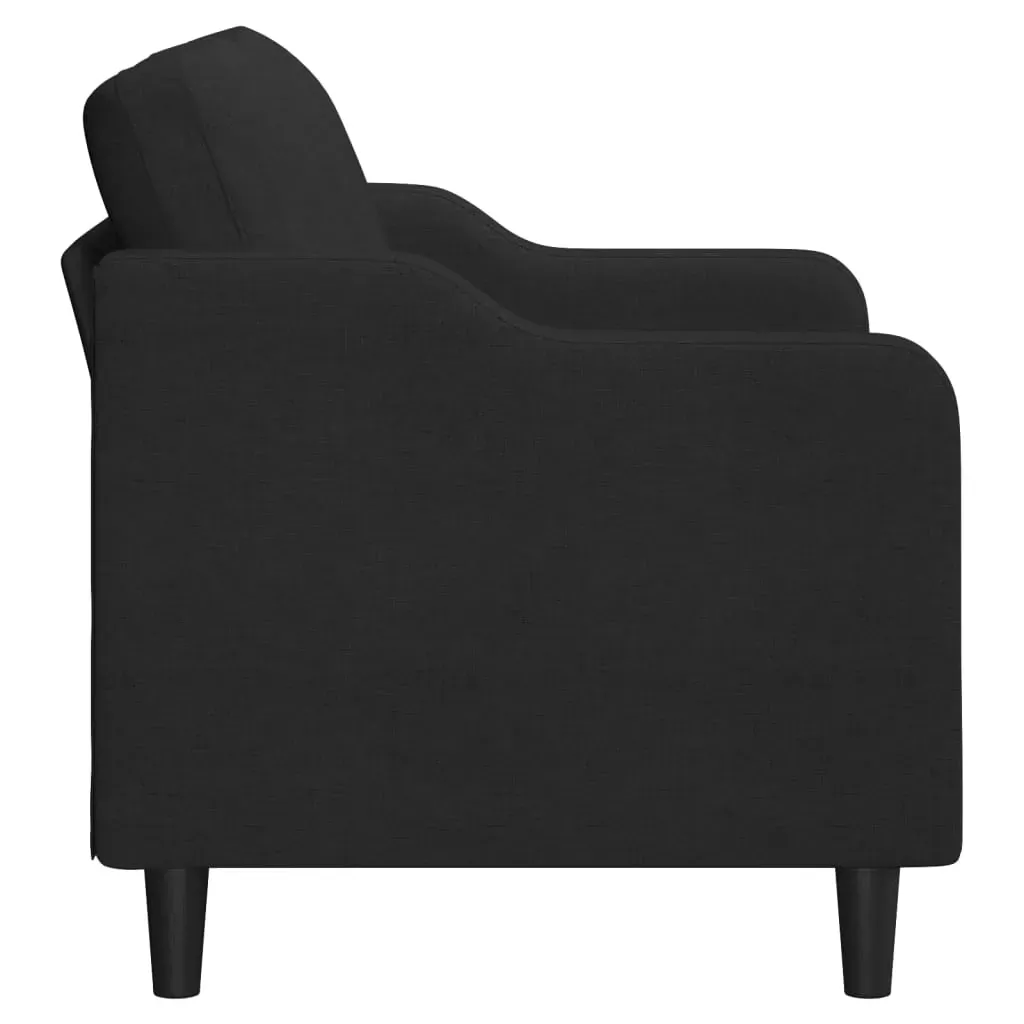2-Seater Sofa Black 120 cm Fabric Price