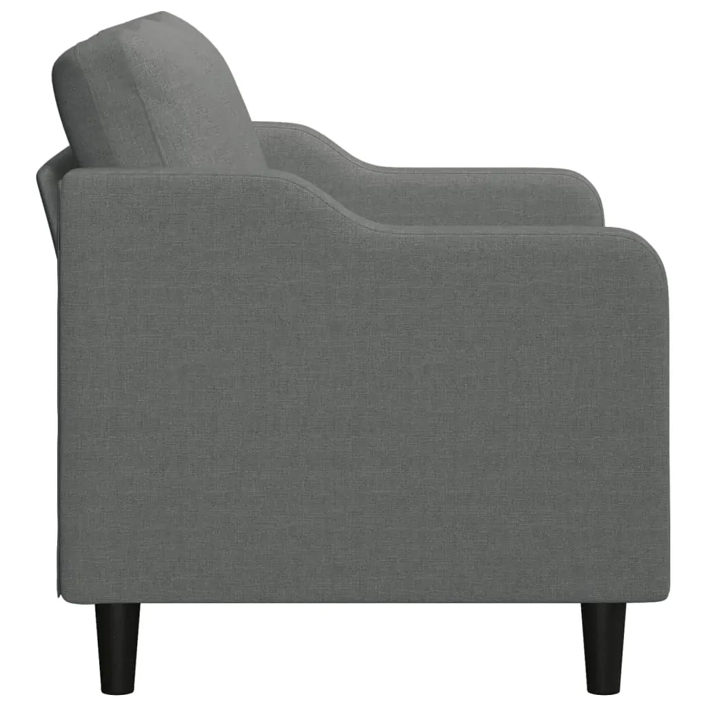 2-Seater Sofa Dark Grey 140 cm Fabric Price