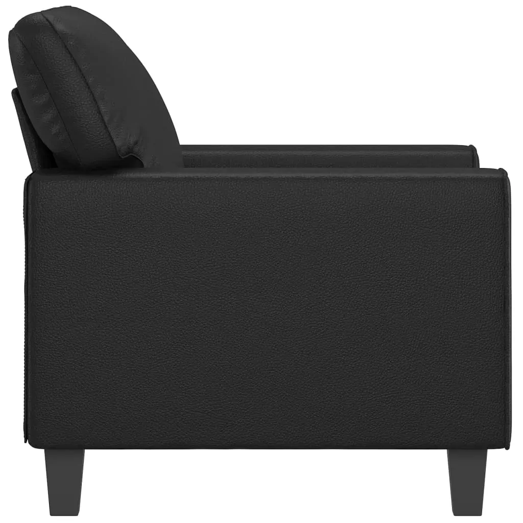Sofa Chair Black 60 cm Faux Leather Price