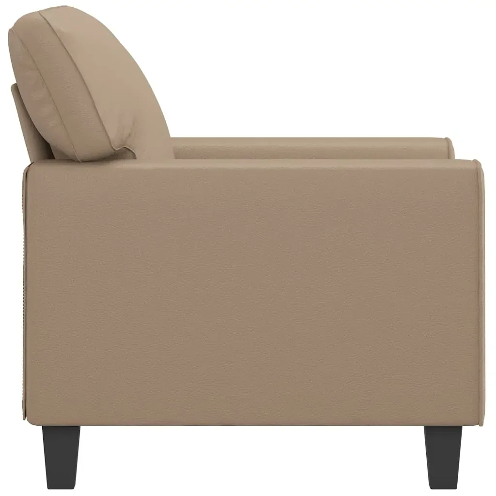 Sofa Chair Cappuccino 60 cm Faux Leather Price