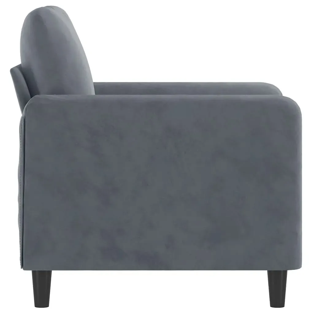 Sofa Chair Dark Grey 60 cm Velvet Price